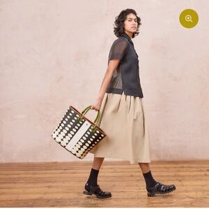 Orla Kiely Smile Optical Tote in Mocha (Spring 2025)
